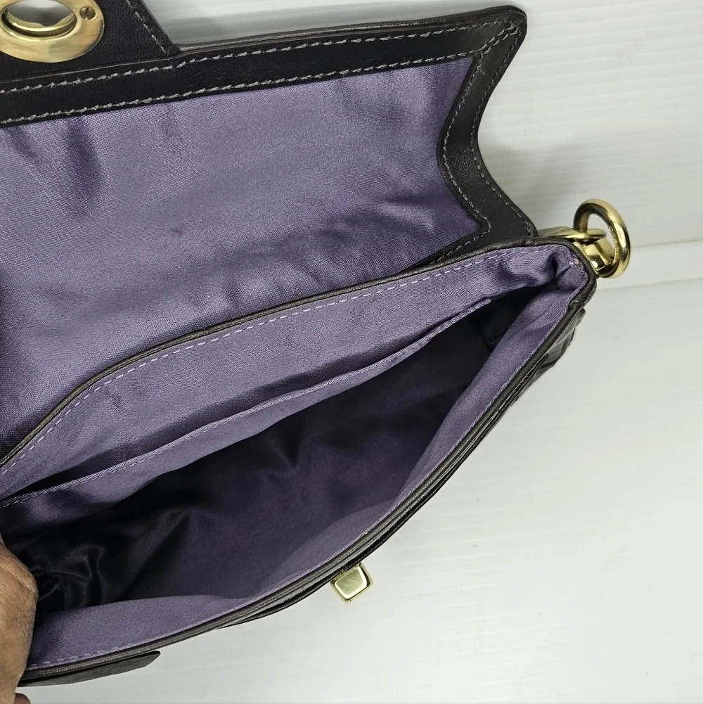 RARE Coach Hampton Vintage Y2K Turnlock Wristlet Clutch – Deep Chocolate Brown